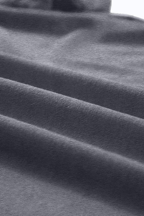 Soft Stretch Solid Crew Neck Rolled Cuff Relaxed Tee